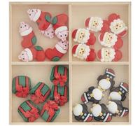 Resin Kerstmis Figuren In Houten Doos - 24Dlg. TOY NUOVO