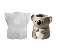 Resin Koala Mold Silicone - Cute Easy Release Planter & Pen Holder Craft Mold for Epoxy Resin Wax Plaster Concrete DIY Desk Decor Jewelry Organizer Home Office Garden | 8.6x7.6x8.3cm