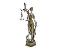 Resin Lady Justice Statua - Scultura del diritto Dipinta a Mano, Statuetta Dea Gli Occhi Bendati | Miniatura per Camera, Decorazione per la casa, Ufficio, Ornamento Ufficio Legale, Accento Elegante