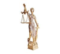 Resin Lady Justice Statua - Scultura del diritto Dipinta a Mano, Statuetta Dea Gli Occhi Bendati | Miniatura per Camera, Decorazione per la casa, Ufficio, Ornamento Ufficio Legale, Accento Elegante