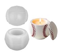 Resin Molds- Reusable Flessibile non Stick Baseball Shaped Silicone Mold, Soap Craft And Candy Mold | Baseball Candle Cup Cupcake Dessert Jelly Fondant Resin Clay For Home Party Holiday