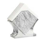 Resin Napkin Holder - Square Commercial Paper Towel Stand (570g) - Tabletop Vertical Storage in 4 Colors Portatovaglioli(Silver 2)