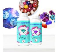 Resin Pro ® ICreation Resina Epossidica Veloce, Catalizza in metà Tempo, per Stampi in Silicone, Gioielli, Creazioni Artistiche, Fai da te, Made in Italy 1,5 Kg