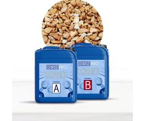 Resin Pro Kit Completo Per Pavimento Per Esterno, Pavimento Per Esterno in Ciottoli e Resina, Kit con Resina per Pavimenti Facile da Applicare, Ghiaia stabilizzata (Rosso Verona, Legante Trasparente)