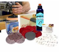 Resin Pro® Perfect Touch - 2 x Kit Completo per Sgrossatura Levigatura e Lucidatura Resina con Dischi Crema EpoxyPolish Finitura Professionale per Gioielli e Tavoli in Resina Made in Italy