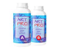 Resin Pro ® RESINA EPOSSIDICA ART PRO Ideale per Vassoi, Quadri, Rivestimenti e Pavimenti Artistici, Certificata Atossica, Guanti in Omaggio, Assitenza Tecnica in italiano, 100% Made in Italy 16,6Kg