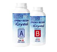 Resin Pro® RESINA EPOSSIDICA ICRYSTAL - 0,75 Kg: Ideale per la creazione di gioielli, River Table e Creazioni Artistiche - Certificata Atossica - Assistenza Tecnica in Italiano - 100% Made in Italy