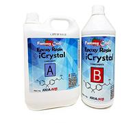 Resin Pro® RESINA EPOSSIDICA ICRYSTAL - 3 KG: Ideale per la creazione di gioielli, River Table e Creazioni Artistiche - Certificata Atossica - Assistenza Tecnica in Italiano - 100% Made in Italy