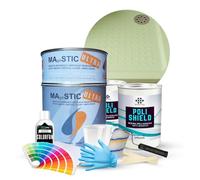Resin Pro® ShowerFix Kit - Riparazione Piatto Doccia/Vasca con Mastice Epossidico Rapido, Vernice Protettiva, Made in Italy - Opaca Verde Chiaro