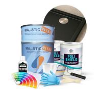 Resin Pro® ShowerFix Kit - Riparazione Piatto Doccia/Vasca con Mastice Epossidico Rapido, Vernice Protettiva, Made in Italy - Opaca Nero