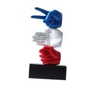 Resin Rock Paper Scissors Statue Ornamento da tavolo per gli scaffali