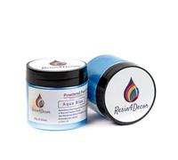 RESIN4DECOR Pigmento di Mica in Polvere Metallizzata Perlescente, Forte Purezza e profondità, Atossico, per Trucco, Resina Epossidica, Gioielli, Tela, Arte Fai da Te, 25g (Aqua Blue)