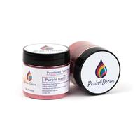 RESIN4DECOR Pigmento di Mica in Polvere Metallizzata Perlescente, Forte Purezza e Profondità, Atossico, per Trucco, Resina Epossidica, Gioielli, Tela, Arte fai da te, 25g (Purple Red)