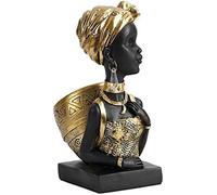 Resina Africana Statua Donna Nera Busto creatività Design Home Office Decorazione Cultura Africana Collezione Regalo