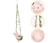 Resina Altalena Maiale Statua da giardino Simulazione Maiale su altalena