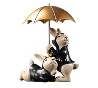 Resina Carino Coniglietto Ornamenti Regali di Natale, Statua di Coniglio Artigianato Decorazione Presente, Soggiorno Camera da Letto da Camera da Letto Ornamento, Artwork Statue (Color : B)