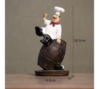 Resina Chef Figurine Statua Country Home Kitchen Restaurant Bar Decor Gift