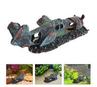 Resina Craft Fish Tank Plane Aereo artificiale Relitto Decor Acquario Paesaggio