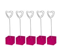 Resina Cubo Base Immagine Carta Supporto 5pz Cuore Forma,Rosa
