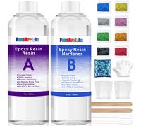 Resina Epossidica 500Ml, Resina Epossidica Trasparente, Bicomponente per Colata