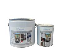 RESINA EPOSSIDICA BICOMPONENTE PER PAVIMENTI LUCIDA - FACILE APPLICAZIONE A RULLO - RESA 40/50 MQ - 5 Kg (Verde RAL 6005) RISULTATO PROFESSIONALE