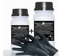 Resina epossidica dipossia-2k-700 resina epossidica 2k con indurente con guanti, 3 kg, 300ml, trasparente