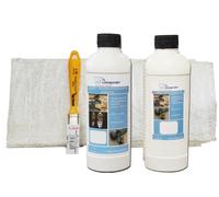 RESINA EPOSSIDICA - KIT VETRORESINA EPOSSIDICO 1 KG + PENNELLO + MAT 300 GRAMMI