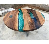 Resina Epossidica Rotondo da Tavolo - 48 " Oceano Onda Centrale Divano da Tavolo