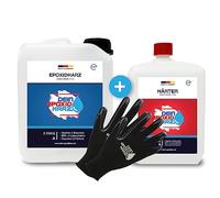 Resina Epossidica Transparente 4,5kg Bicomponente A+B | Transparente Effetto Acqua per creazioni trasparente | Resina per gioielli + Guanti di protezione, comprese le istruzioni italiane