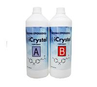 Resina epossidica trasparente bi-componente 1600 gr Trasparente