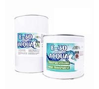 RESINA EPOSSIDICA TRASPARENTE, E-30 Effetto Acqua A+B, Certificata Atossica, 8000 GR