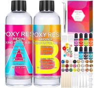 Resina Epossidica Trasparente, Resina Epossidica Kit Principianti 512Ml, Kit Res