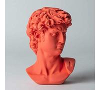 Resina Figura Testa della Statua di David, Classic Busto Greco Statua Statuetta Scultura Arte Artigianato Home Decorazioni Schizzo Ornamenti, Rosa,D