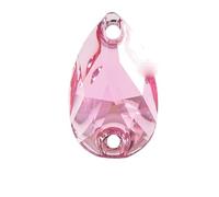 Resina glitterata a goccia Cuci su strass Strass Accessori per cucire fai-da-te Cristalli Diamante per vestito B2905-Rosa, 13x22mm - 50 pezzi