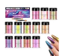 Resina in polvere di mica - Set di pigmenti iridescenti, colorante scintillante metallico, decorazioni artistiche in polvere di cosmetico non tossico | Ideale per l'artigianato epossidico, cande
