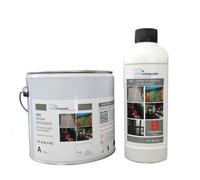 RESINA PER PAVIMENTI EPOSSIDICA BICOMPONENTE AUTOLIVELLANTE LUCIDA 5 Kg COLORI RAL (ROSSO RAL 3020)