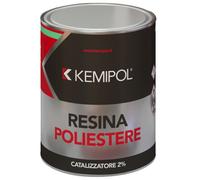 Resina Poliestere con Catalizzatore Kit Fibroresina 750 ml Imbarcazioni KEMIPOL