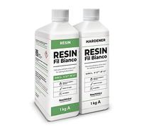 Resina Poliuretanica Bianca 1:1 FIL BIANCO, Indurimento Rapido, Finitura Perfetta,Ideale Per Creazioni In Resina, Decorazioni, Bijoux E Progetti DIY (2 kg)