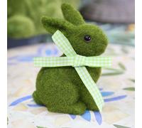 Resina Simulazione Floccaggio Arco Coniglietto Ornamento Carino Giardino Europeo