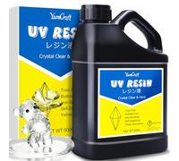 Resina UV - 500 g Resina Epossidica UV Trasparente Basso Odore per Creazione di Gioielli Resin, Artigianato in Resina, Pittura - Colla Resina UV Indurimento rapido per DIY Colate, Stampo