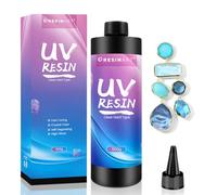 Resina UV 500 g, resina UV trasparente, aggiornamento UV resina dura, trasparente UV ad indurimento rapido indurimento UV resina epossidica per gioielli fai da te