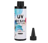 Resina UV a polimerizzazione rapida per decorazioni fai te, colore trasparente, anti ingiallimento, colla UV trasparente, rivestimento UV trasparente (200 g)