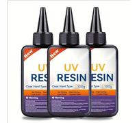 Resina UV trasparente, Resina UV trasparente e dura ad asciugatura rapida agli ultravioletti per la creazione di gioielli e decorazioni artigianali (300 g)