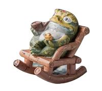 Resine artistiche sedia a dondolo rane tè scultura con cambio di colore dinamico e versatile decorazione desktop uso rane fortunate tè cultura decorazione