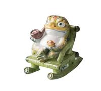 Resine artistiche sedia a dondolo rane tè scultura con cambio di colore dinamico e versatile decorazione desktop uso rane fortunate tè cultura decorazione