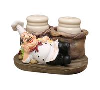 Resine Chef Figurine Statua Sali Peperoni/Stuzzicadenti Portabottiglie Decorazione Casa Cucina Ornamento Decorativo Ornamento Decorativo Bottiglia Stuzzicadenti