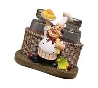 Resine Chef Figurine Statua Sali Peperoni/Stuzzicadenti Portabottiglie Decorazione Casa Cucina Ornamento Decorativo Ornamento Decorativo Bottiglia Stuzzicadenti