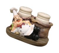 Resine Chef Figurine Statua Sali Peperoni/Stuzzicadenti Portabottiglie Decorazione Casa Cucina Ornamento Decorativo Ornamento Decorativo Bottiglia Stuzzicadenti