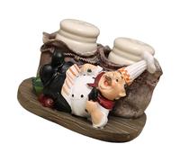 Resine Chef Figurine Statua Sali Peperoni/Stuzzicadenti Portabottiglie Decorazione Casa Cucina Ornamento Decorativo Ornamento Decorativo Bottiglia Stuzzicadenti