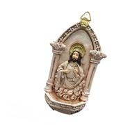 Resine Decori Da Parete Cattolico Vintage Sacra Scultura Appeso Font Acqua Sacra Per Uso Interno Ed Esterno Decorazione Sacra Casa Per Soggiorno